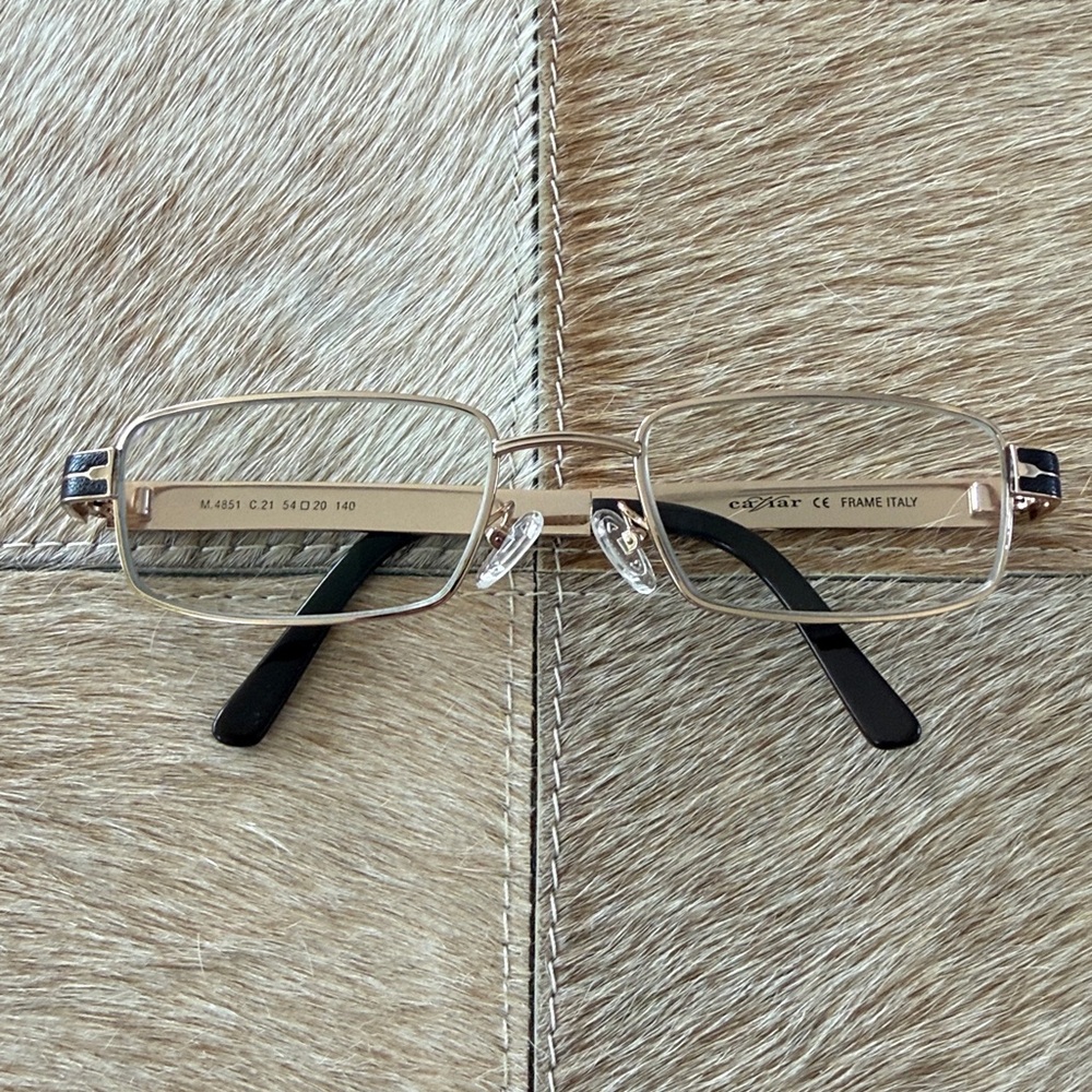 Caviar Italy Vintage Men's Brown and Gold Eyewear Eyeglasses - Model #M4851 - Picture 14 of 15